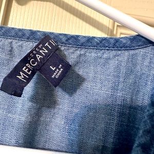 J Crew Mercantile denim jumpsuit, lightweight. Wide leg, ankle length